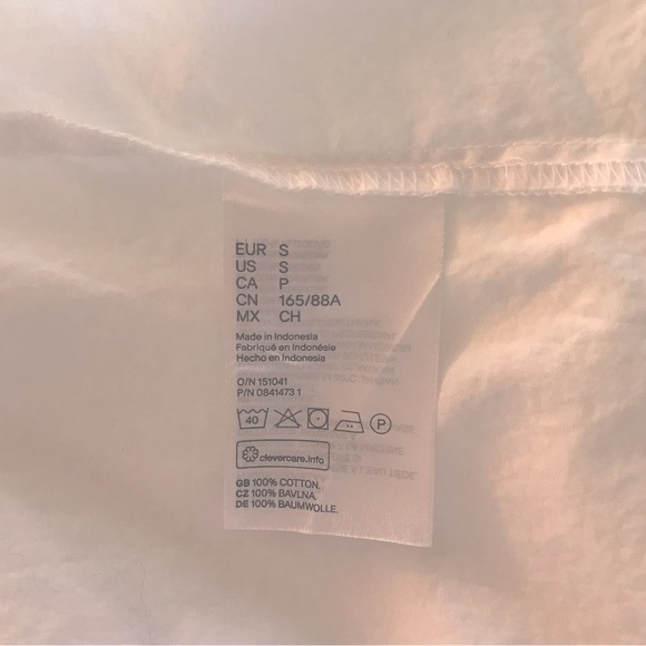🔴 4/$15 H&M off-white cotton peasant lightweight top blouse size S in EUC - Picture 13 of 14